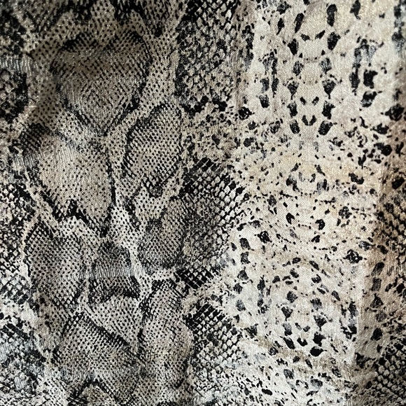 Anthropologie Hutch Metallic Snakeskin Print Fit N Flare High Neck Party Dress - Picture 10 of 14